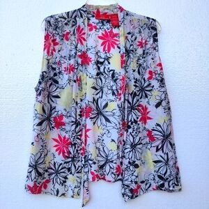 Oscar de la ranta silk blend Chiffon floral top. Size 18 W